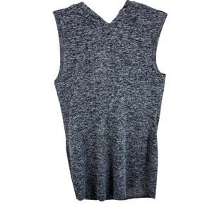 Joe Fresh Gray Heather Hooded Sleeveless Lightweight Knit Casual Mini Dress Sz L